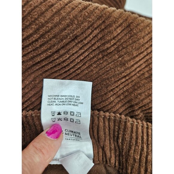 New Reformation Star High Rise Flare Corduroy Pants Womens 27 Brown - Picture 8 of 8